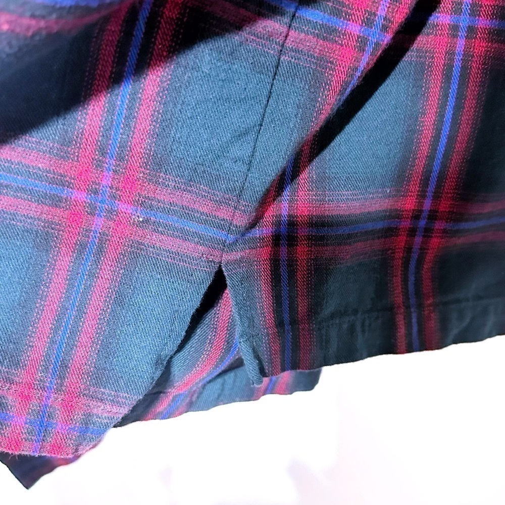 Revolve Lovers And Friends Gela Oversized Top Shirt In Green Plaid Size S - Picture 11 of 13